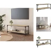 vidaXL Tv-bänk sonoma-ek 100x33x41 cm konstruerat trä och stål