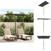 vidaXL Trädgårdsparasoll med aluminiumstång 180x110 cm antracit