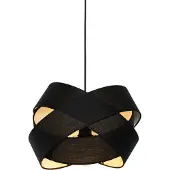 QAZQA Modern pendellampa svart - Cloth