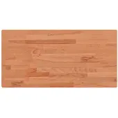 vidaXL Bordsskiva 100x50x1,5 cm rektangulär massivt bokträ