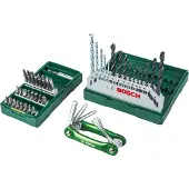 Bosch 2607017333 2607017333 41 delar Borr- & bitssats Metall, Murverk, Sten, Betong, Trä, Icke-järnhaltig metall 3 mm, 4 mm, 5 mm, 6 mm, 8 mm