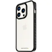 PanzerGlass ClearCase - Baksidesskydd för mobiltelefon - härdat glas, plastram, D3O Bio - svart, transparent - för Apple iPhone 15 Pro