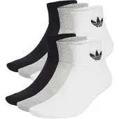 Adidas Originals 6-Pack Quarter Socks, vit
