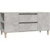 vidaXL Tv-bänk betonggrå 102x44,5x50 cm konstruerat trä