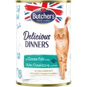 Butcher's Delicious Dinners kattmat, kycklingbitar i gelé 12x400g