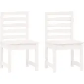 vidaXL Trädgårdsstolar 2 st vit 50x48x91,5 cm massiv furu