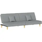 vidaXL Bäddsoffa i ljusgrå tyg 351900