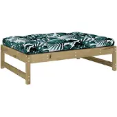 vidaXL Fotpall för trädgården 120x80 cm massiv furu