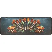 vidaXL Köksmatta flerfärgad 60x180 cm tvättbar halkfri