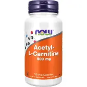 Now , Acetyl-L- Carnitin, 500 mg, 50 Veg Kapslar