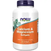 Now , Kalcium & Magnesium med Vitamin D3 och Zink, 120 Myggläder