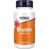 NOW,NOW Foods,NOW,NOW Foods , Biotin, 5 000 mcg, 60 Veg Capsul