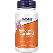 Now , Indol-3-Karbinal, 200 mg, 60 Veg Kapslar