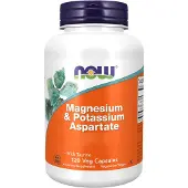 Now , Magnesium & Potassium Aspartat med Taurin, 120 Veg. Kapslar