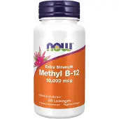 Now , Metylfolsyra B-12, Extra Strength, 10 000 mcg, 60 Lozenges