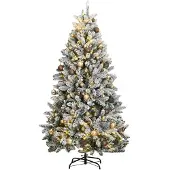 Plastgran med gångjärn 300 LEDs & kulor 270 cm
