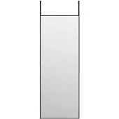vidaXL Dörrspegel svart 30x80 cm glas och aluminium