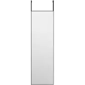 vidaXL Dörrspegel svart 30x100 cm glas och aluminium