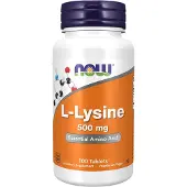 Now , L-Lysine, 500 mg, 100 Tablets