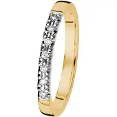Kohinoor 033-244v-07 Diamantring vitguld Cristal 16