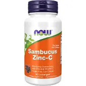 Now , Sambucus Zinc-C, 60 Löv