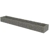 vidaXL Planteringsgabion upphöjd galvaniserat stål 540x90x50 cm