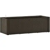 vidaXL Upphöjd odlingslåda med självbevattning mocka 100x43x33 cm