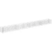 vidaXL Planteringsgabion upphöjd galvaniserat stål 360x30x30 cm