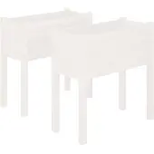vidaXL Odlingslådor 2 st vit 70x31x70 cm massiv furu