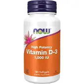 NOW,NOW Foods,NOW,NOW Foods , Vitamin D-3, Hög Potens, 1,000 IU, 180 mjuka kapslar