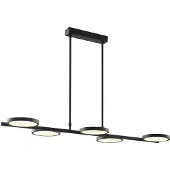 QAZQA Modern pendellampa svart inkl LED 3-stegs dimbar 5-ljus - Vivé