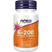 Now - E-vitamin-200 med blandade tokoferoler, 100 mjukelskapslar