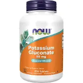 Now , Kaliumglukonat, 99 mg, 250 Tabletter