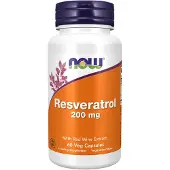 NOW,NOW Foods,NOW,NOW Foods , Resveratrol, 200 mg, 60 Veg Kapslar