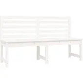 vidaXL Trädgårdsbänk Vit 157,5 cm Massiv furu 824040