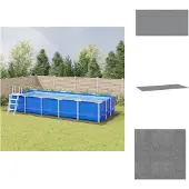 vidaXL Matta för pool, Ljusgrå, 999X500 cm, Polyestergeotextil