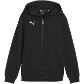 Puma Luvtröja teamGOAL Casuals Full Zip - Svart/Vit Barn, storlek 152 cm