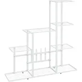 vidaXL Växtställ 94,5x25x88 cm vit metall