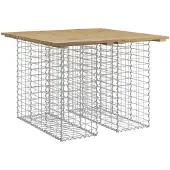 vidaXL Trädgårdsbänk med Gabion, 100X102X72 Cm, Impregnerad Furu