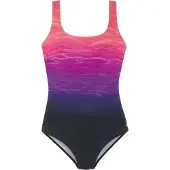 LASCANA Baddräkt mörkblå / lila / rosa / neonrosa