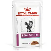 Royal Canin Veterinary Diets Cat Njurvåtfoder För Katt Med Fiskbitar I Sås 85g 12 Enheter