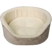 Dogman Sherpa Hundbädd Med Hög Kant Beige 50cm