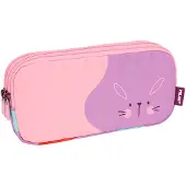 Milan 3-zip Pencil Case Fun Animals Special Series Rosa Man