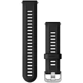 Garmin gummirem för handled – Forerunner 955-serien (svart / silver spänne) (010-11251-3U)