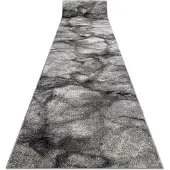 Rugsx Löpare SILVER Marble marmor grå 120cm 120x740 cm