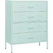vidaXL Byrå mintgrön 80x35x101,5 cm stål