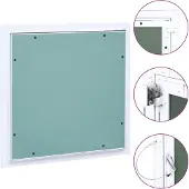 vidaXL Inspektionslucka med aluminiumram och gipsskiva 400x400 mm