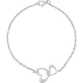 Lempikoru lucky hjärtarmband silver platinerat 35 051 00 190