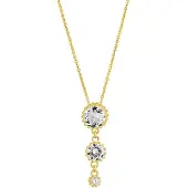 Lempikoru Bud tre stenar guldpläterat halsband 51 077 01 500