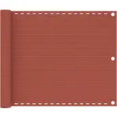 vidaXL Balkongskärm terrakotta 75x400 cm HDPE